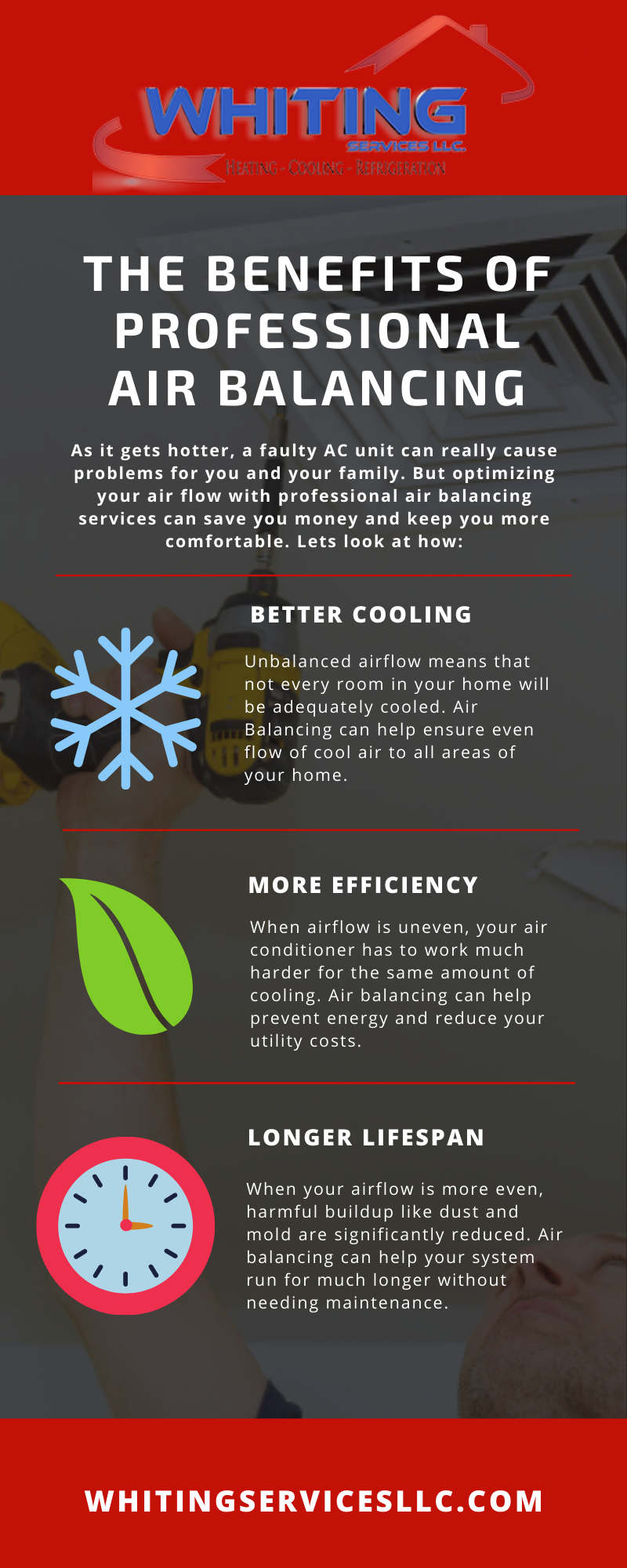 An infographic explaining the benefits of air balancing